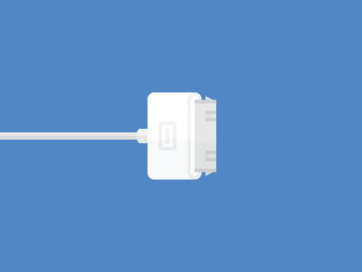 iPhone Charger apple charger clean connector dock flat illustration iphone minimal simple