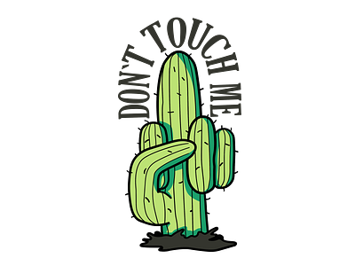 Cactus middle finger Do not touch