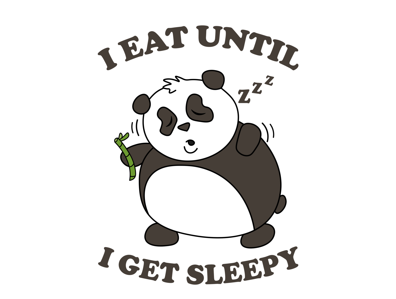 Puffy panda eating sleeping by Tobias on Dribbble