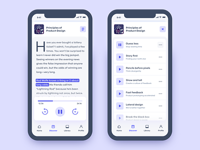 DesignAudio 📚 app audiobook ios minimal podcast product design ui ux
