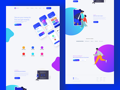 Finance app landing page design app design minimal mobile ui design uxdesign