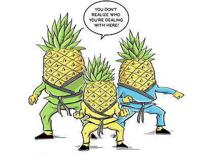 Larry, Barry, and Garry cartoons character design comic art comics illustration photoshop pineapple pineapples pop art wacom