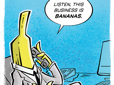 Boss Banana banana bananas boss boss banana business business banana cartoons comics food art mad men procreate webcomics