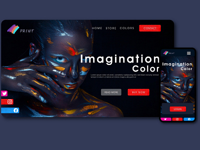 Imagination color branding color colorful creative design designweb diseño web landing page print ui ux webdesign website website design