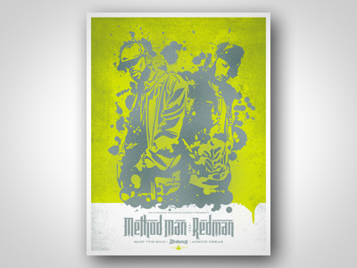 Method Man and Redman poster bobby dixon gigposter illustration lettering poster screenprint type typography