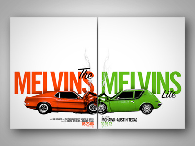 Melvins screen printed gigposters bobby dixon cars gigposter gremlin illustration melvins mustang poster screenprint