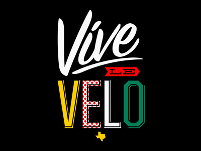 Vive le Velo shirt for Mellow Johnny's Bike Shop apparel bicycle cycling screenprint shirt tour de france type typography velo