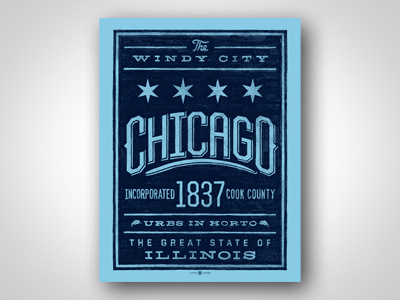 Chicago art print artprint bobby dixon chicago lettering poster screenprint type typography
