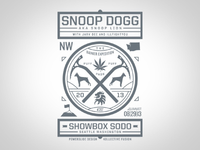 Snoop Dogg gigposter type treatment
