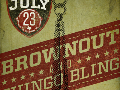 Brownout & Chingo Bling poster austin bobby dixon brownout chingo bling gigposter lettering poster type typography