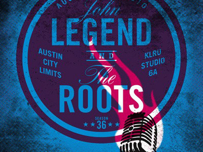John Legend and The Roots ACL poster bobby dixon gigposter lettering poster screen print type typography