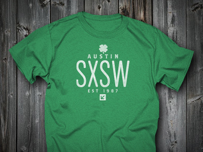 SXSW St Patrick's T-Shirt apparel austin bobby dixon lettering screenprint st paddys st patricks sxsw texas type typography