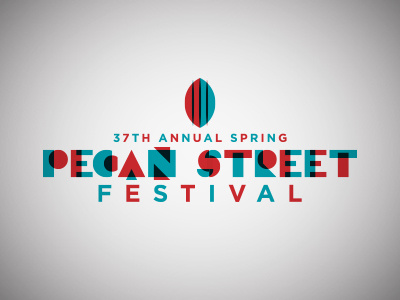 Pecan Street Festival Lockup austin bobby dixon branding lettering logo pecan street festival texas type typography