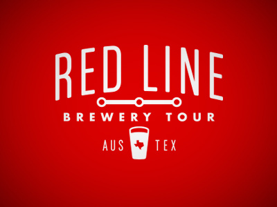 Red Line Brewery Tour Logo austin bobby dixon branding lettering logo texas type typography
