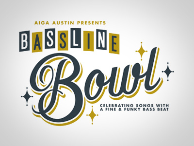 AIGA Austin Bassline Bowl aiga aiga austin austin bobby dixon bowling branding identity lettering logo type typography