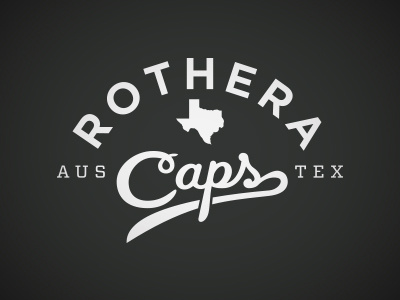 Rothera Caps logo austin bobby dixon branding cycling identity lettering logo rothera rothera caps texas type typography
