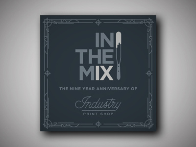 In The Mix Party Invitation austin bobby dixon industry industry print shop screenprint texas type typography vector