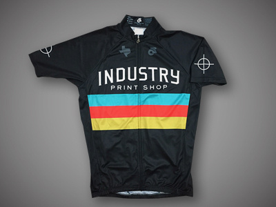 Industry Print Shop Cycling Jersey - Black apparel austin bobby dixon branding cycling industry industry print shop logo texas