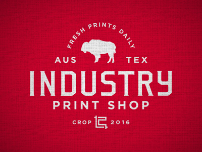 Industry Print Shop Shop Rag austin bobby dixon branding industry industry print shop logo texas