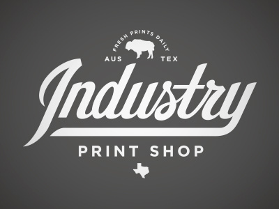 Industry Sport Script apparel austin bobby dixon branding industry industry print shop lettering logo script texas typography