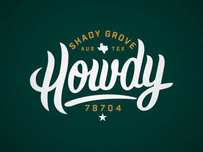 Shady Grove shirt design apparel austin bobby dixon lettering script shady grove texas typography
