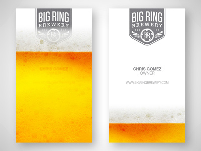 Big Ring Brewery business card beer big ring brewery bobby dixon branding business card identity logo
