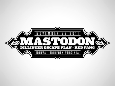 Header for Mastodon poster bobby dixon gigposter lettering mastodon poster type typography