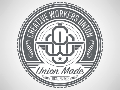 Creative Workers Union seal bobby dixon branding creative workers union cwu identity lettering logo type typography