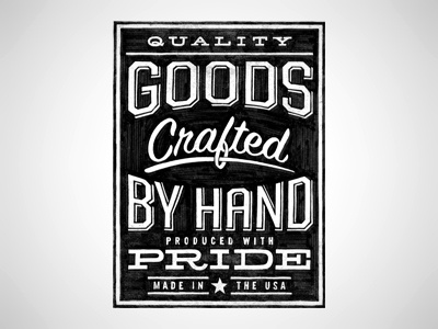 Quality Goods screen print