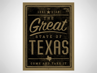 Great State of Texas screen print art print bobby dixon lettering screen print texas type typography