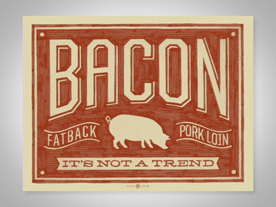 Bacon screen print