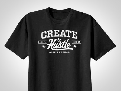 Create And Hustle Shirt apparel bobby dixon graphic identity lettering logo shirt type typography