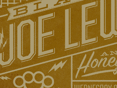 Black Joe Lewis poster sneak peek bobby dixon gigposter lettering poster type typography