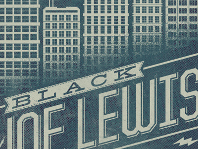 Black Joe Lewis poster sneak peek 2 bobby dixon buildings city gigposter lettering poster type typography