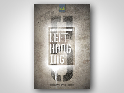 Postcard for the HI5H "Left Hanging" group show