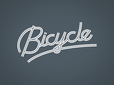 Bicycle script bobby dixon font lettering script text type typography