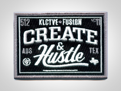 Create and Hustle patch bobby dixon lettering patch type typography