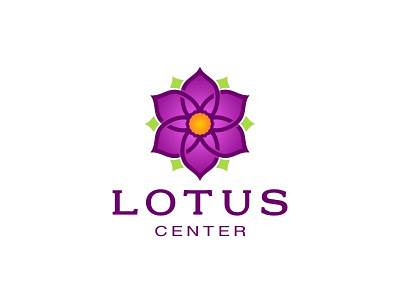 Lotus Center logo third version center flower logo lotus