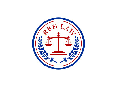Rbh Law gavel justice laurel law logo rbh scales seal