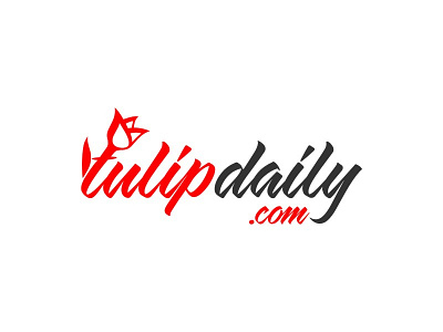 Tulip Daily dayly flower logo red tulip