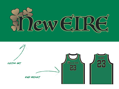 New EIRE Basketball apparel illustration irish logo sports logo sportswear typography vector