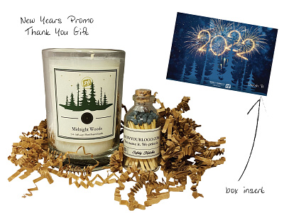 Winter Promo Gift design illustration logo marketing promotional items typography vector