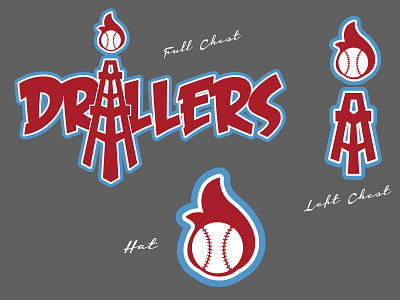 Drillers branding flat illustration logo sports logo sportswear vector