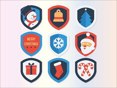 Christmas Badges badges cartoon christmas emblem icon insignia logo mascot shutterstock template vector