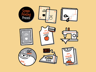 Screen Printing Process Icon