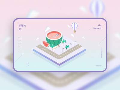 Summer of dreams 2 design illustration ui web