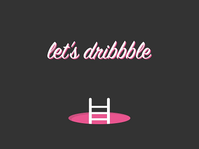 let's dribbble first shot hello minimal welcome