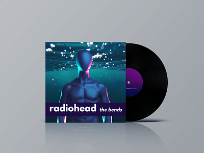 Radiohead's album cover for The Bends- redesigned album art album artwork album cover design favorite album graphic design music radiohead redesign concept rock albums stanley donwood weeklywarmup