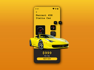 Sports Car uidesign uiuxdesign adobexd