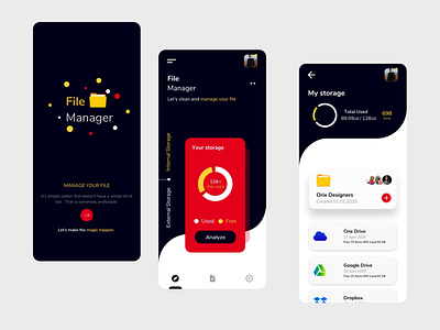 File Manager App Design adobexd branding design homepage managerapp ui uidesign uiuxdesign adobexd uiux uiuxdesign uiuxdesigner websitedesign